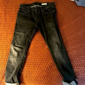 All Saints. 31” w. Faded black jeans
